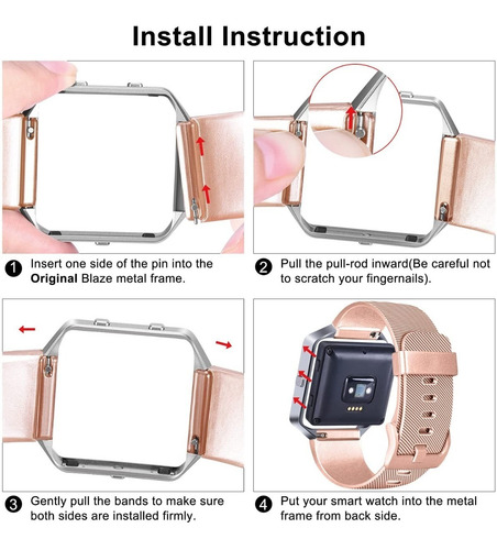 Imagen 3 de 10 de 6 Mallas P/ Reloj Fitbit Blaze Talle Small