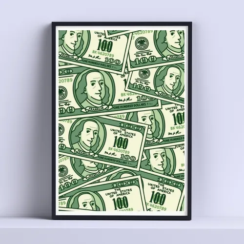 comprar Cuadro Dolares Billetes Money Deco 30x40cm Listo P Colgar