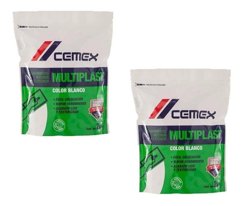 Cemex Multiplast Blanco 4kg A Base De Cemento