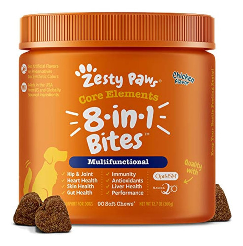 Zesty Paws Multivitaminico Perros Glucosamina Y Condroitina