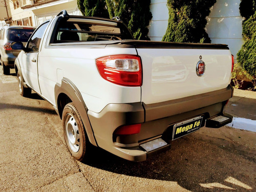 Imagem 8 de 14 de Fiat Strada Hard Working Flex Branco Completo Km Baixa
