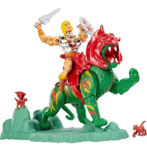 He Man Origins Battle Armor & Battle Cat Coleccion De Lujo