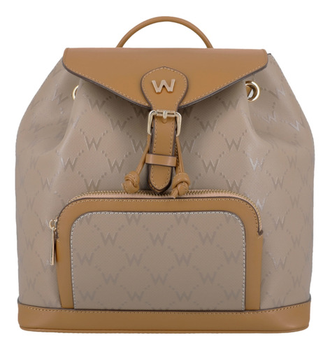 Mochila Para Mujer Westies Taupe Multicolor Hbshangelawe