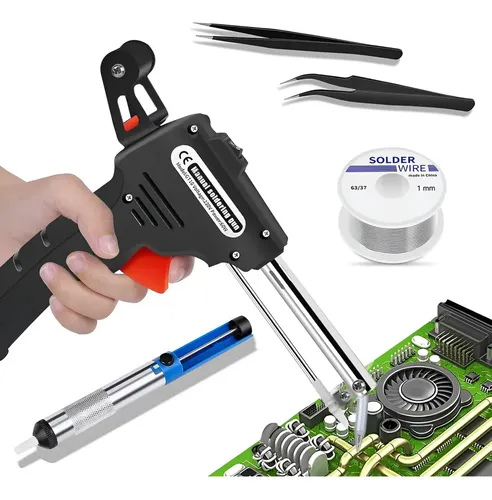Kit Ferro De Solda 60w Com Estanho Automático Profissional