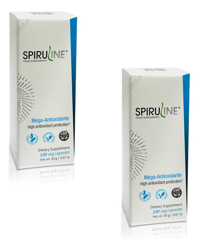 Pack 2 Mega Antioxidante Spirulina Q10 Envejecimiento 100cáp