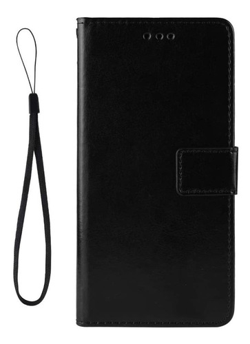 Funda Para Zte Zmax 10, Negro/billetera/cuero/resistente