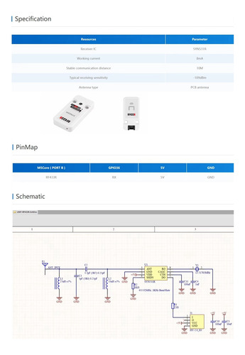1 Juego De Transmisores Y Receptores Inalámbricos Rf433t/rf4