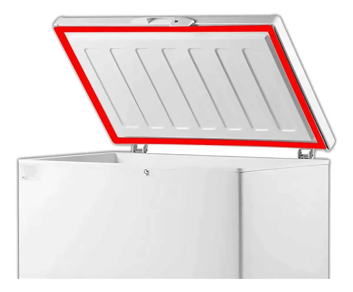 Gaxeta Borracha Para Freezer Electrolux H300 102x65 Cor Cinza