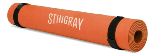 Tapete Yoga 3mm 180x60cm Con Correa Stingray Fitness Color Naranja