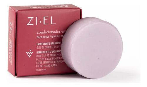  Condicionador Em Barra Hidratante Uva 55g - Ziel Cosmetics