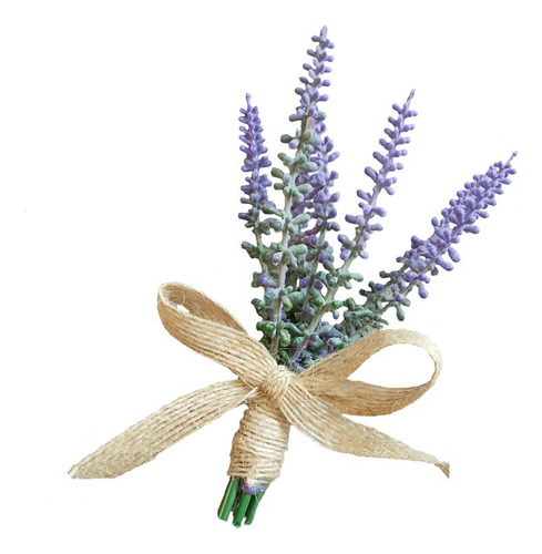 Decoracion Fiesta Artificial Lavanda Para Novio Hombre 2