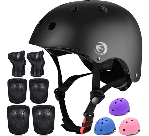 Juego De Casco De Bicicleta Para Ninos Con Rodilleras, Coder