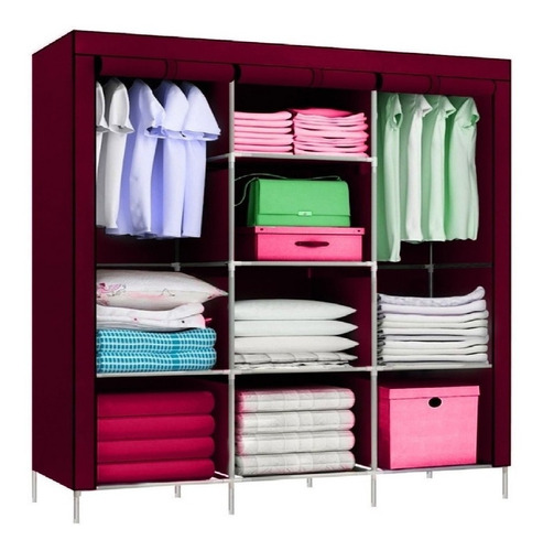 Closet Ropero Armable Organizador Transportable Tela Grande