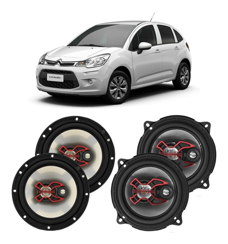 Falante Citroen C3 2013 A 2016 Bravox 200w Automotivo Kit