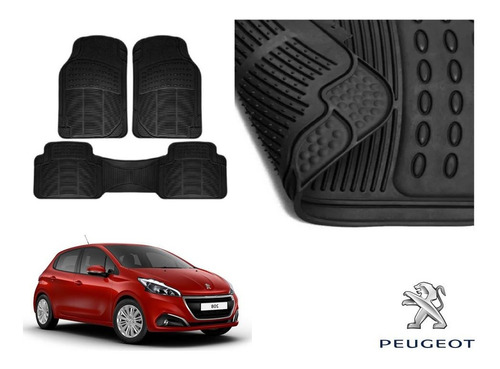 Kit Tapetes Uso Rudo Peugeot 208 2020 Rubber Black Original