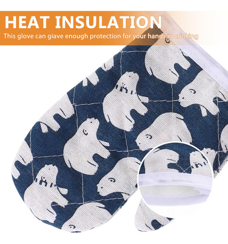 1 Par De Guantes De Horno Resistentes Al Calor Y Antidesliza