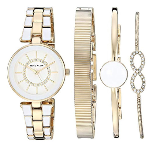 Anne Klein Women's Ak/3286wtst Premium Crystal Accented Gold