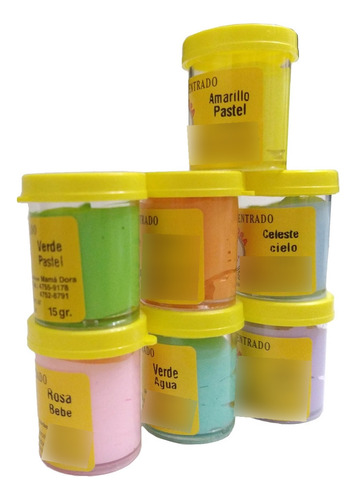 Pack Pigmentos Concentrado Porcelana Fria Colores Pasteles