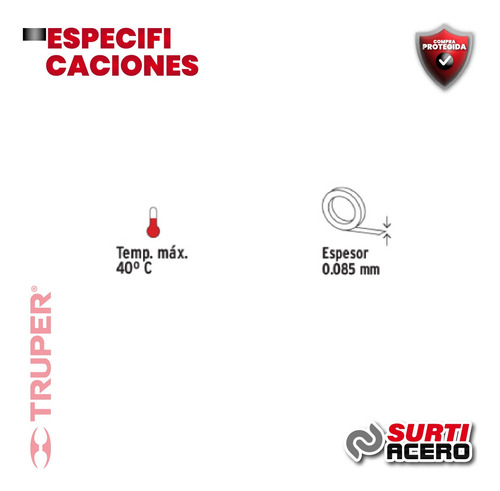 Cinta De Aluminio De 48 Mm X 10 M, Trupe