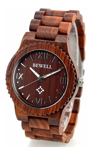 Reloj Hombre En Madera Color Sándalo Verde Casual  Esclusivo