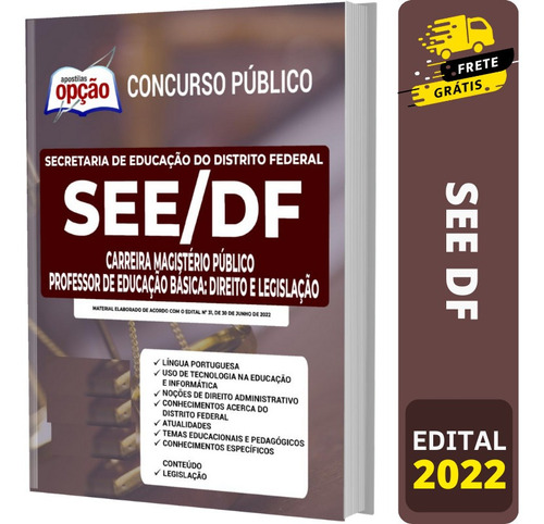 Apostila Concurso Sedf Professor Direito E Legislação See Df