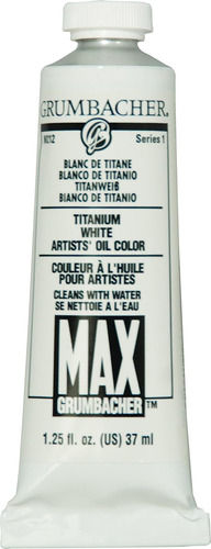 Pintura Al Óleo Miscible Agua Max, 37 Ml/1,25 Oz, Blan...