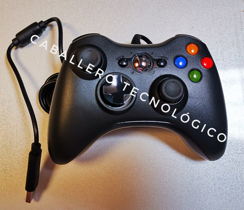 Control Xbox 360 - Pc Alambrico Analogos Ergonomico Promo