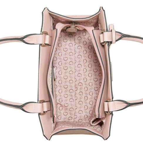 Bolsa Guess Factory Eg959806-poe Acabado de los herrajes Níquel Color Rosa claro Correa de hombro Rosa claro Diseño de la tela Lisa
