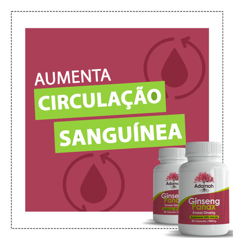 1 Pote Foco Mental E Alta Performance Panax Coreano 500mg Panax