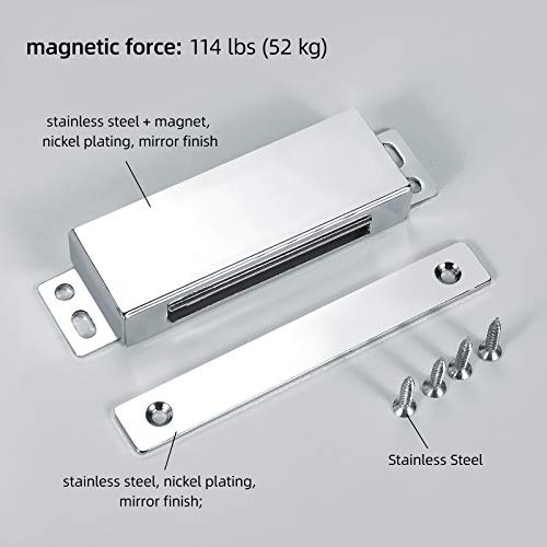 Imán De Acero Inoxidable Resistente De 114 Lbs Para Puertas