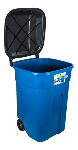 Bote Para Basura 135 L Tacho Con Tapa Y Llantas 2 Piezas
