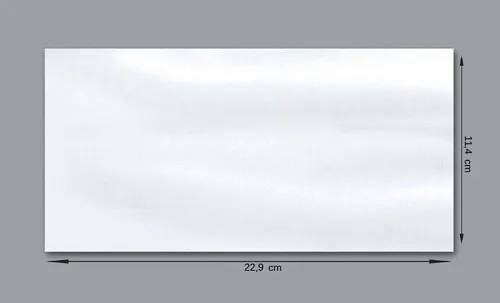 Sobre de correo normal para cartas de oficina, 114 x 229, con 1000 unidades, color blanco COF 020