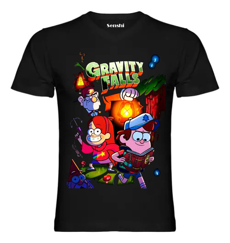 Polera Gravity Falls Unisex Estampada Dtf 001