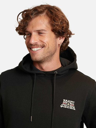 Poleron Piramid Negro Hombre Maui And Sons