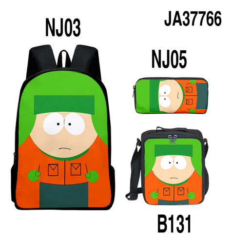 Mochila Escolar De South Park En 3d, Lonchera Para Niños, Es