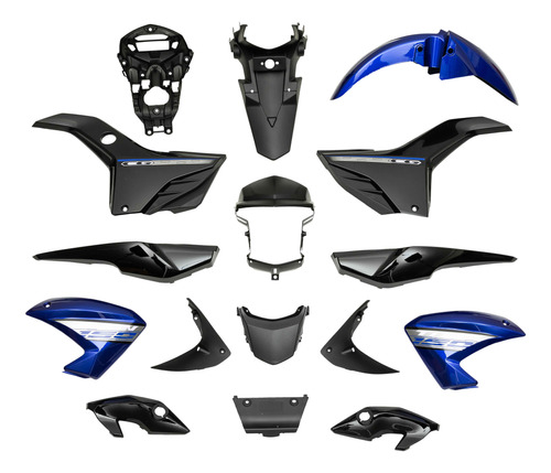 Kit Plasticos Completo Honda New Titan Cg150 Azul Mtc