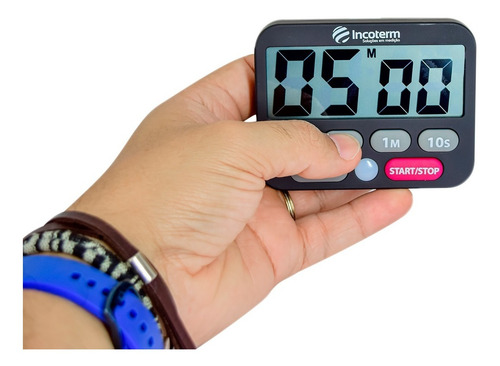 Timer Cronometro Digital E Alarme Visual E Sonoro Incoterm