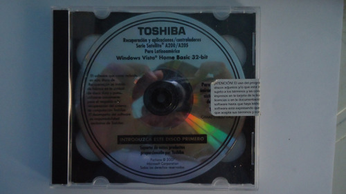 Discos De Recuperación Toshiba Satellite A200/a205