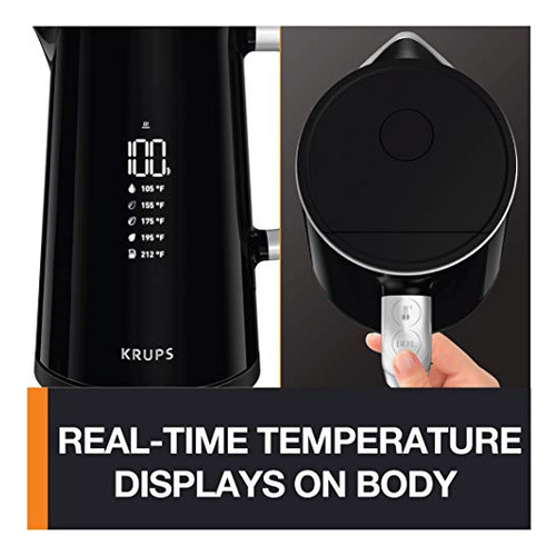 Hervidor Eléctrico Krups Smart Temp, 1.7 L, Acero