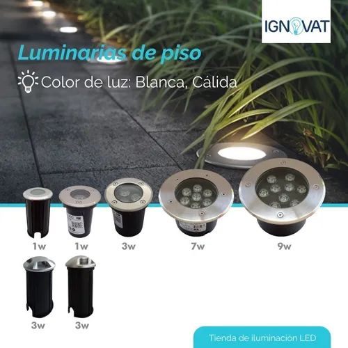 Luminaria Bala Led De Piso De Incrustar 7w