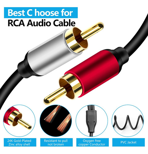 Cable De Audio Rca A Usb C De 3 Pies, Juego De Coche Rca Mac