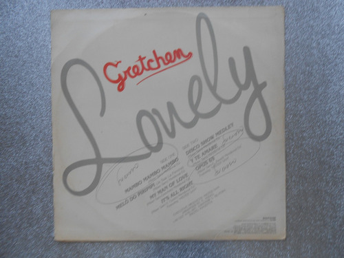Lp Gretchen P/1982- Lonely/ Acompanha Poster
