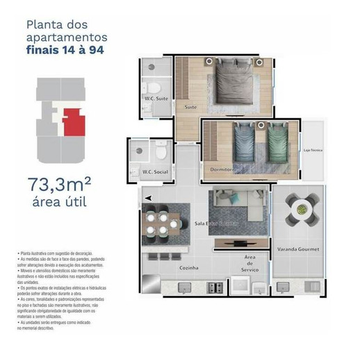 Imagem 8 de 11 de Apartamento, 2 Dorms Com 73.35 M² - Centro - Itanhaem - Ref.: Fzn57 - Fzn57