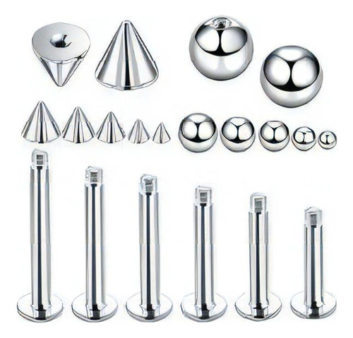 Piercing Labret Tragus Cartela 12 Peças Atacado Aço Cirúrgic Cor Sortidos