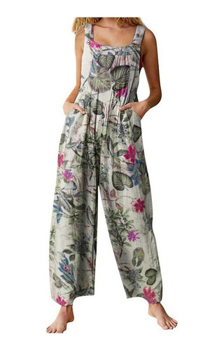 Mono De Moda Popular Con Estampado Floral Para Mujer