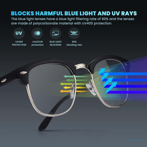 Racico Computer Blue Light Blocking Glasses Gafas Bloquea...