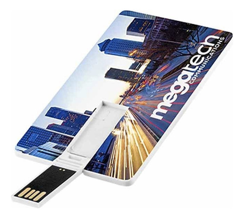 Pendrive Tarjeta 32 Gb Personalizado Logo Entrega Inmediata Blanco The Mkt Store