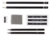 Comprar Estuche 9 Pzas. Lapices Dibujo Bosquejo Arte Dibujo Grafito