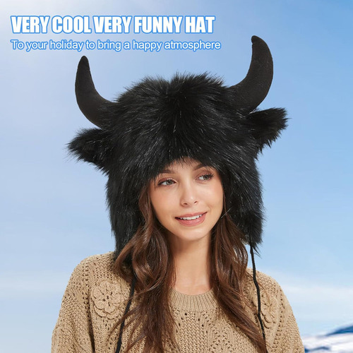 Sombrero De Bisonte Con Cuernos