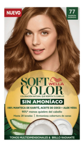 Kit Tintura Wella Professionals  Soft color Tinta de cabelo tom 77 marrom dourado para cabelo